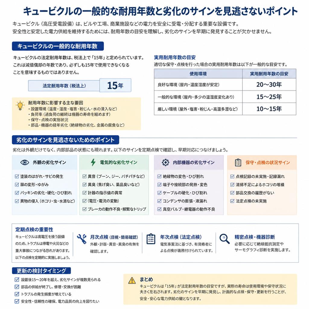2. キュービクルの耐用年数はどれくらい？