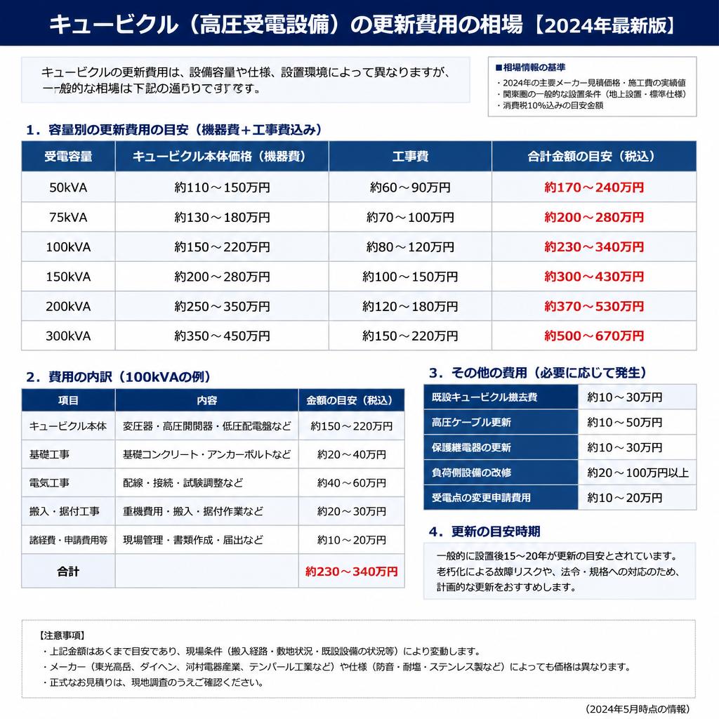 2. 2026年のキュービクル更新費用の相場