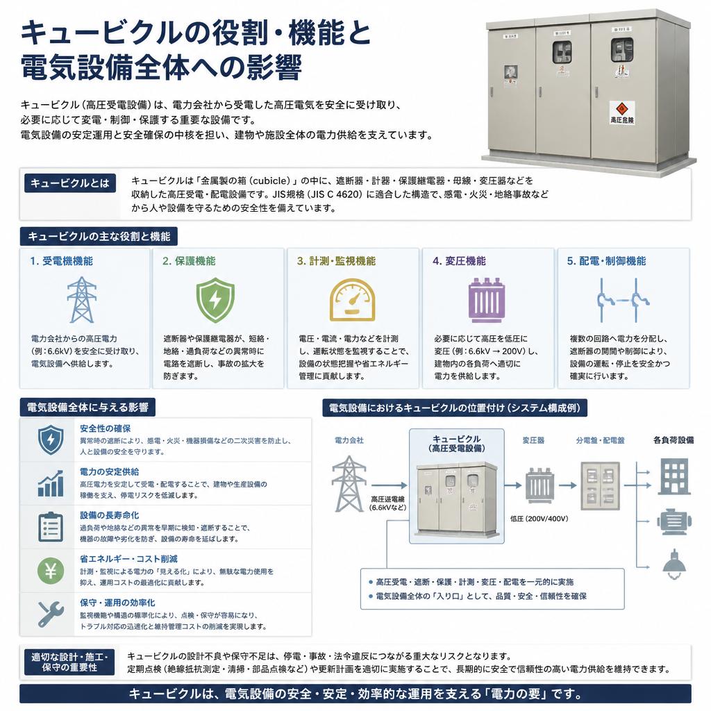 キュービクルの役割と重要性