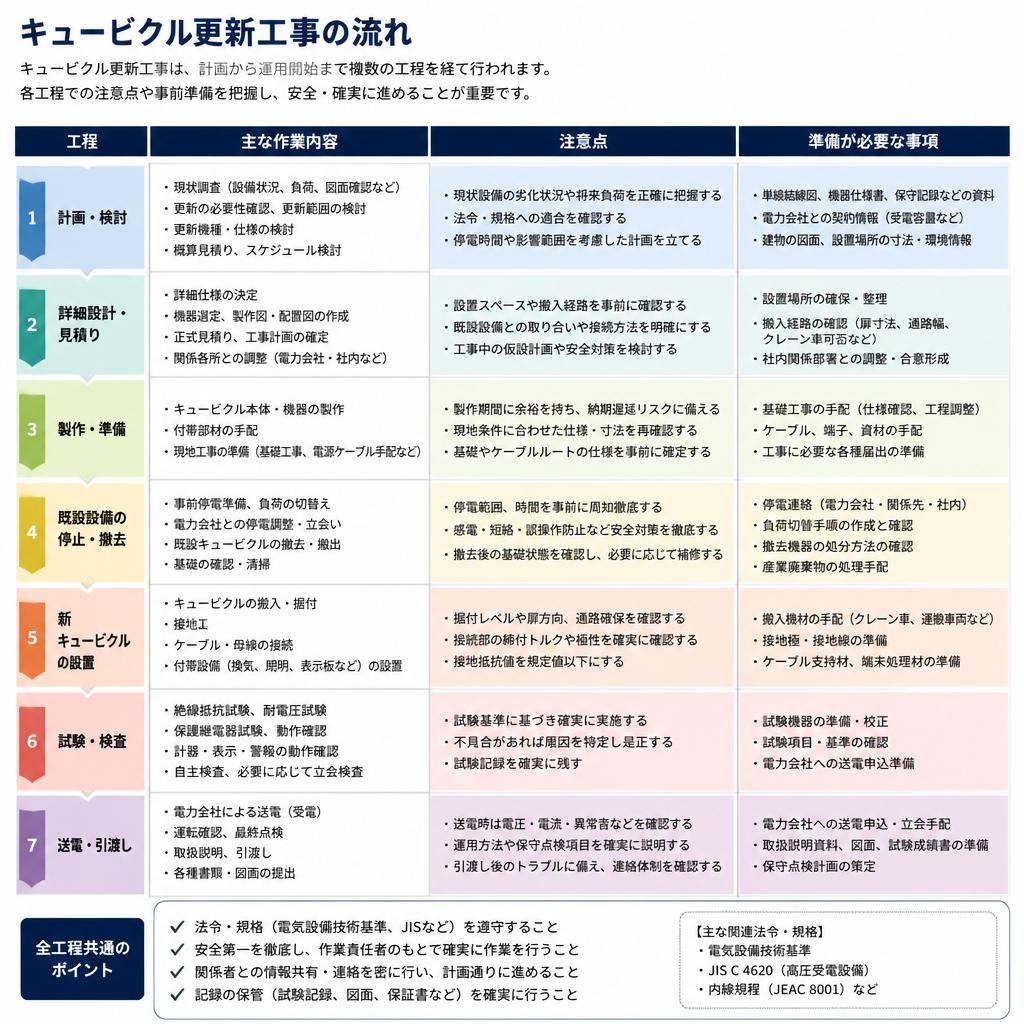 更新工事の具体的な流れ