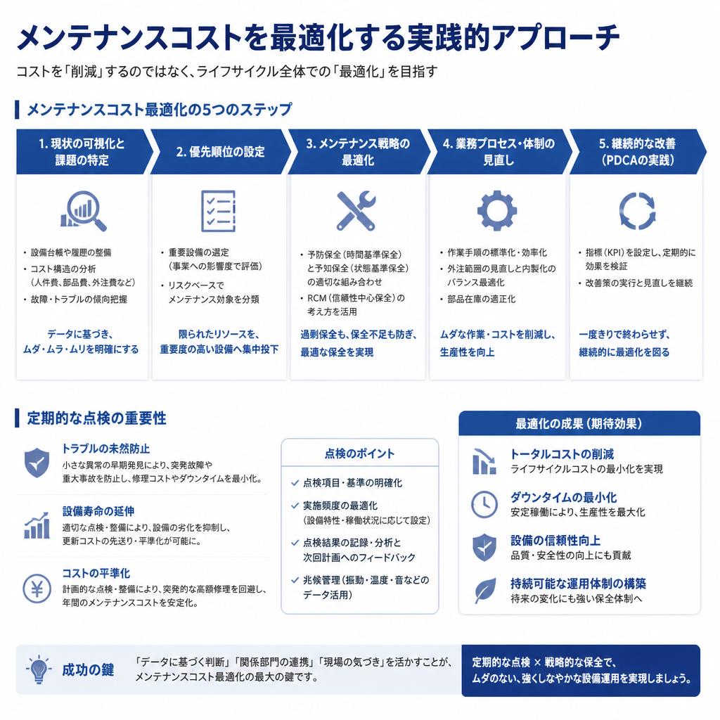 メンテナンスコストの最適化