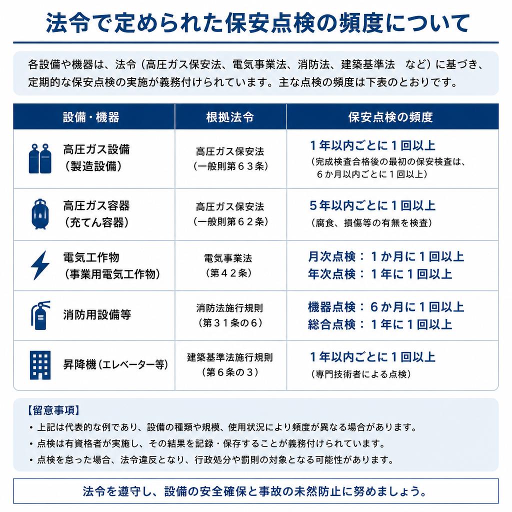保安点検の頻度